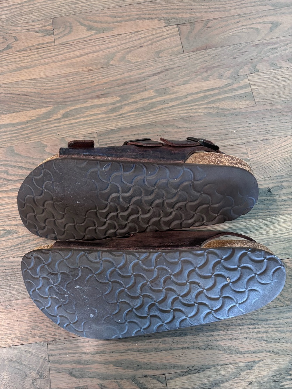 Birkenstock men’s Milano brown leather sandals 43 - Picture 5 of 6